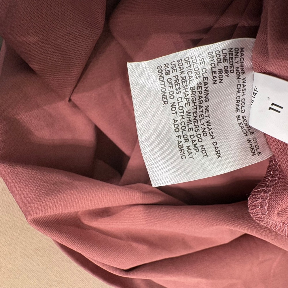Uniqlo T Dress Womens Large Pink AIRism Cotton Short Sleeve Maxi Casual Boho NEW - Picture 4 of 11